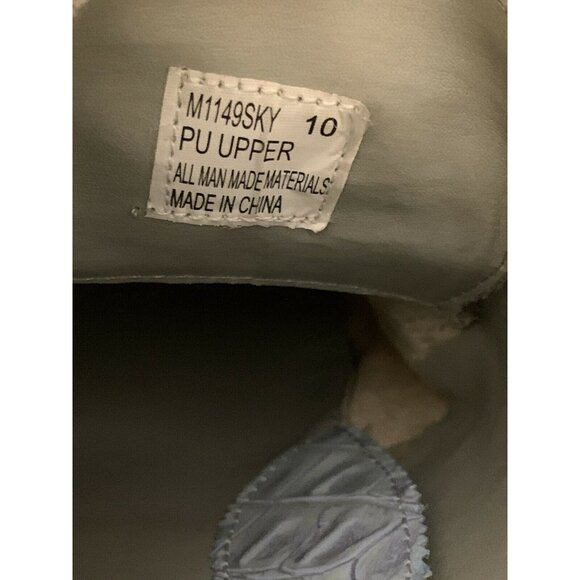 Sio Faux Crocodile Alligator Men’s Sz‎ 10 Derby Square Toe Dress Shoes Green Blu - Picture 2 of 12